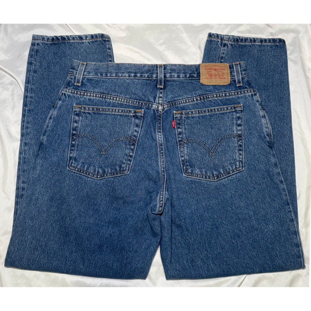 Levi's 550 Y2K Vintage Classic Relaxed Fit‎ Jeans Women 14 Blue Tapered Leg